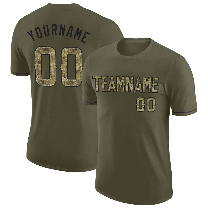 One Size Olive Camo-Black Performance Salute To Service T-Shirt