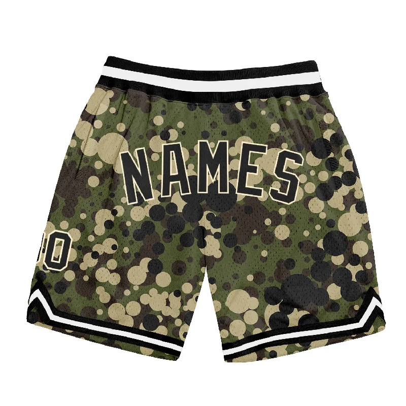 One Size Camo Black-Cream Authentic Salute To Service Basketball Shorts