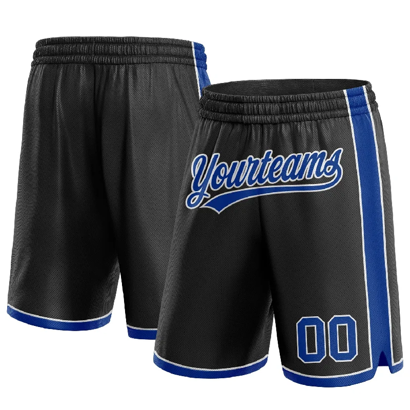 One Size Black Royal-White Authentic Basketball Shorts