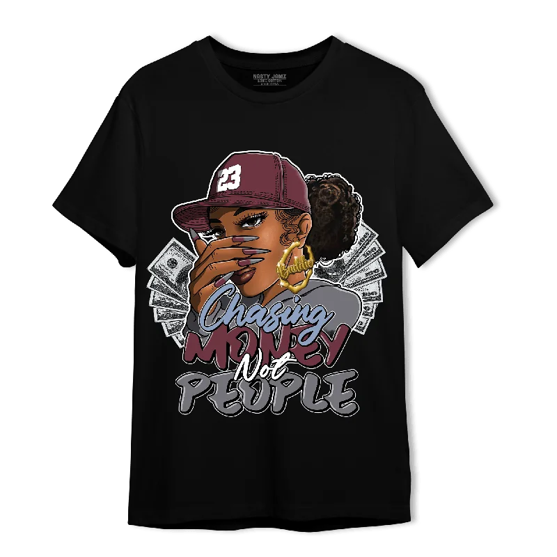 NastyJamz Burgundy 5s T-Shirt Match Melanin Chasing Money