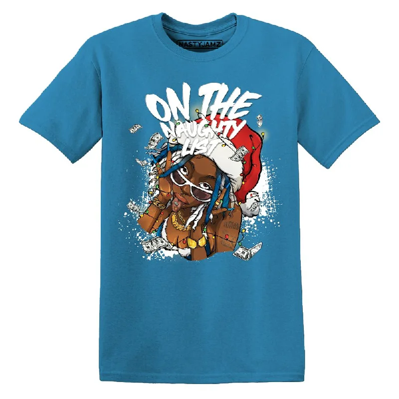 Industrial Blue 4s NastyJamz Premium T Shirt Match Xmas Naughty List