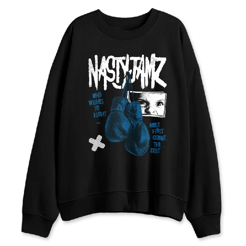 Industrial Blue 4s NastyJamz Sweatshirt Match Fight Count Cost