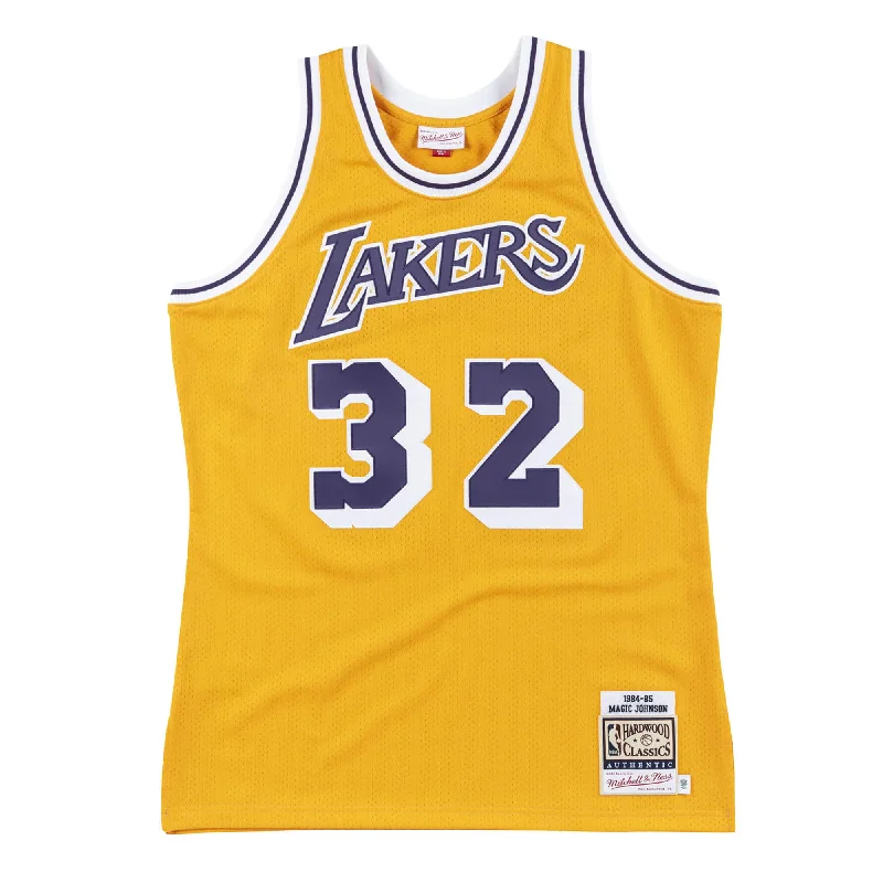 Lakers 84 Johnson Home Jersey