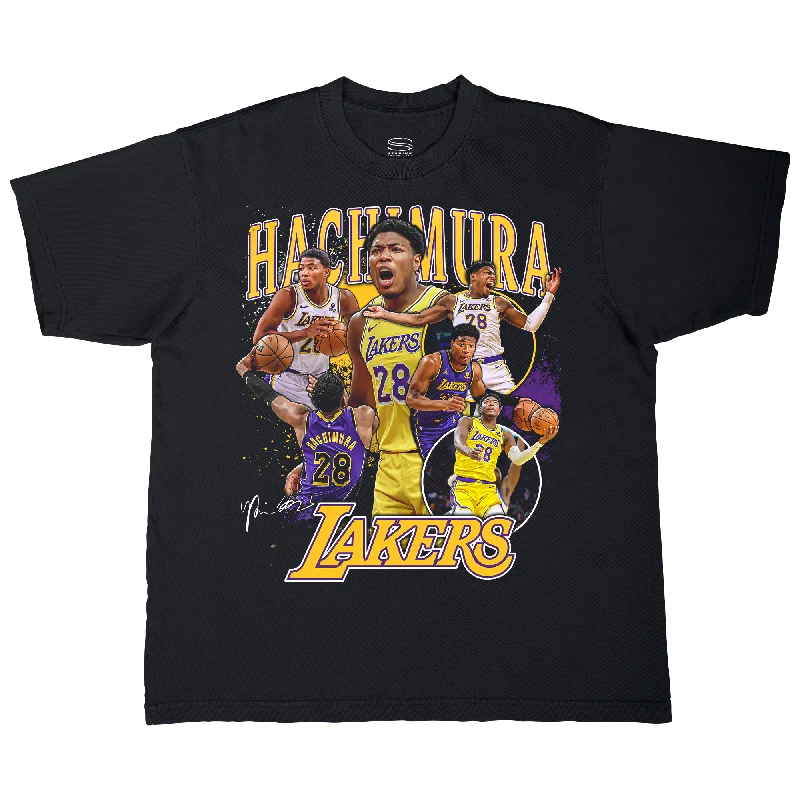 Lakers Hachimura Multi Photo Player Print T-Shirt