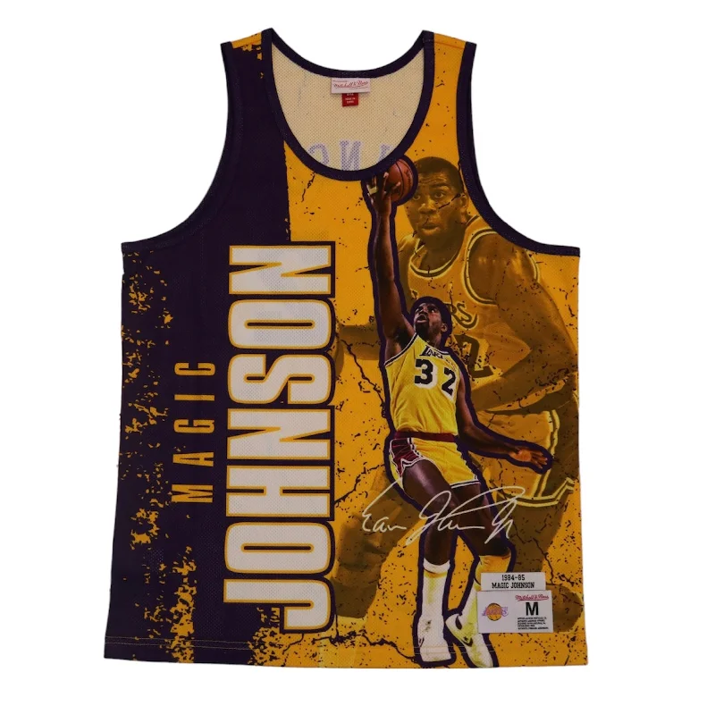 Lakers NBA Player Burst Mesh Johnson Tank