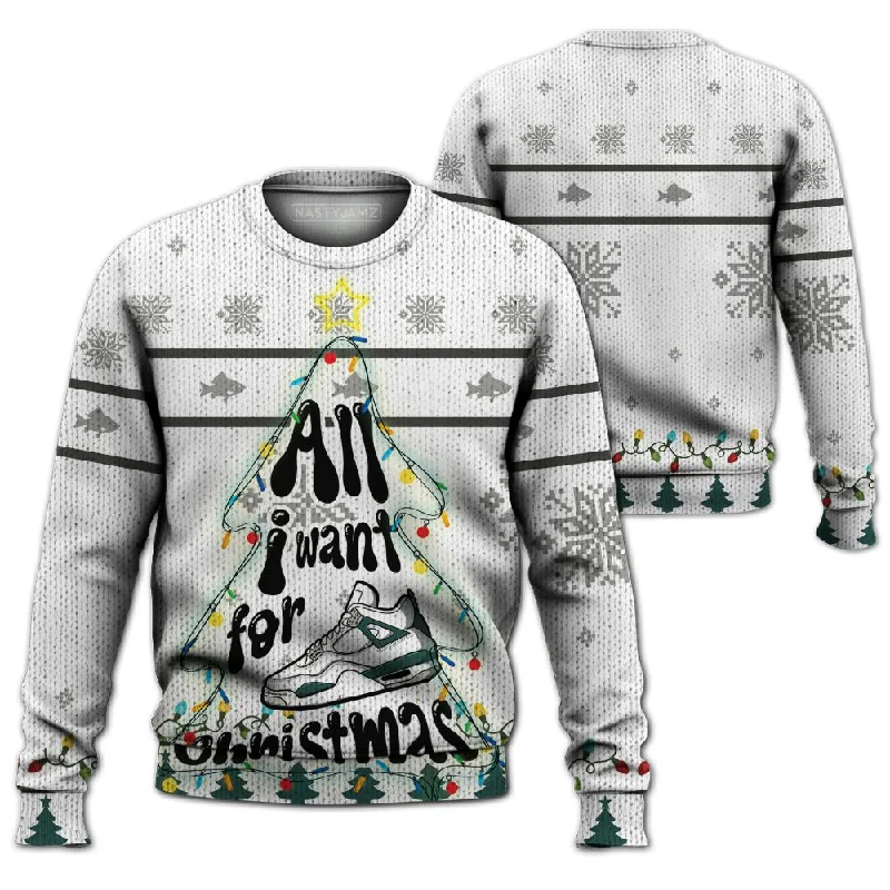 Oxidized Green 4s NastyJamz Ugly Sweater Match Xmas All I Want All-Over Print