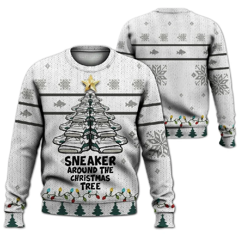 Oxidized Green 4s NastyJamz Ugly Sweater Match Xmas Sneaker Around All-Over Print