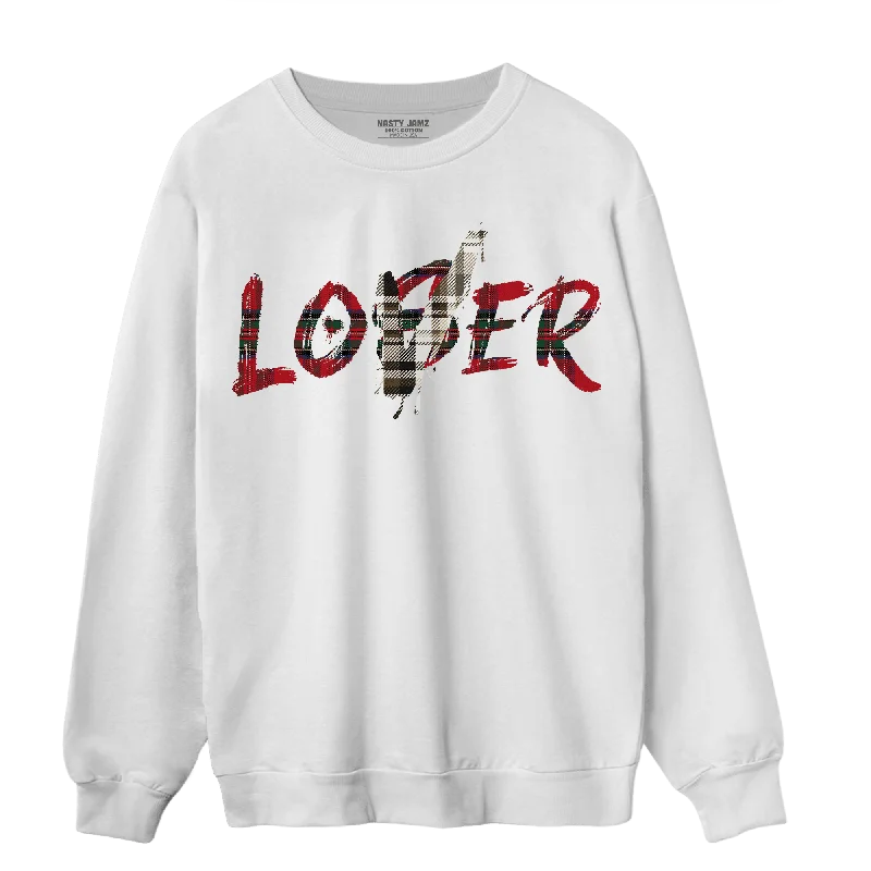 NastyJamz Plaid 5s Sweatshirt Match Loser Lover