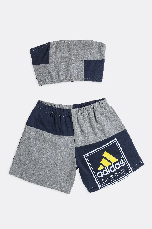 Rework Adidas Patchwork Sweatshorts Set - L