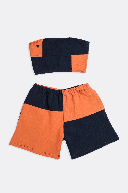 Rework Champion Patchwork Sweatshorts Set - L