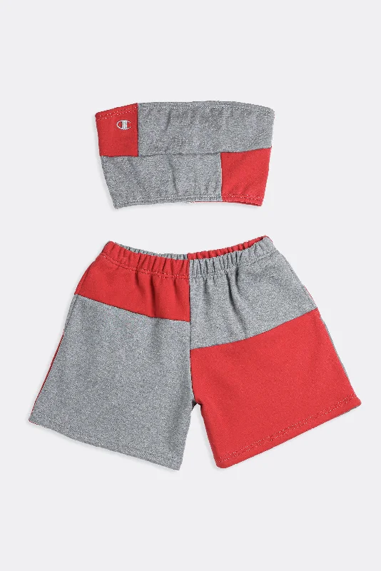 Rework Champion Patchwork Sweatshorts Set - XS, S, M, L