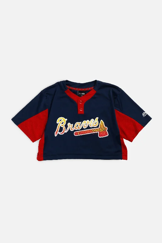 Rework Crop Atlanta Braves MLB Jersey - XS