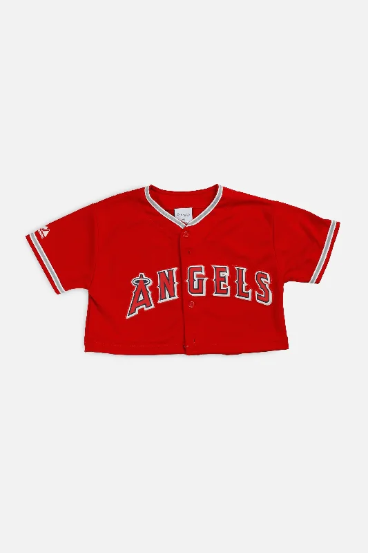 Rework Crop LA Angels MLB Jersey - XS