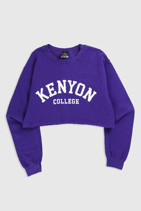 Rework Kenyon College Crop Sweatshirt - M