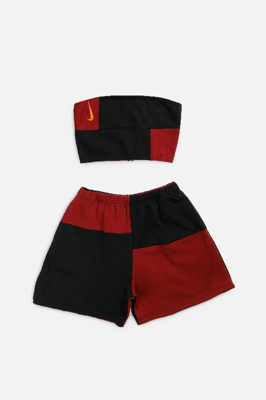 Rework Nike Patchwork Sweatshorts Set - M