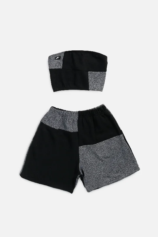 Rework Nike Patchwork Sweatshorts Set - XS