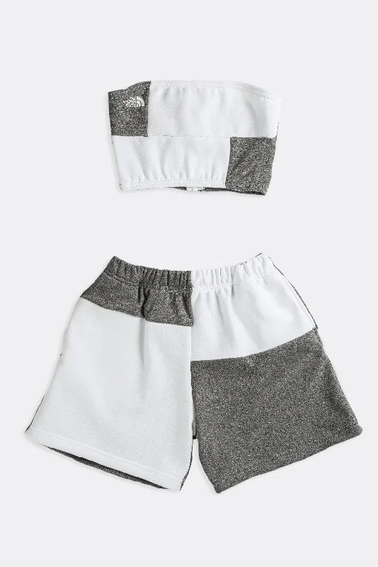 Rework North Face Patchwork Sweatshorts Set - XS