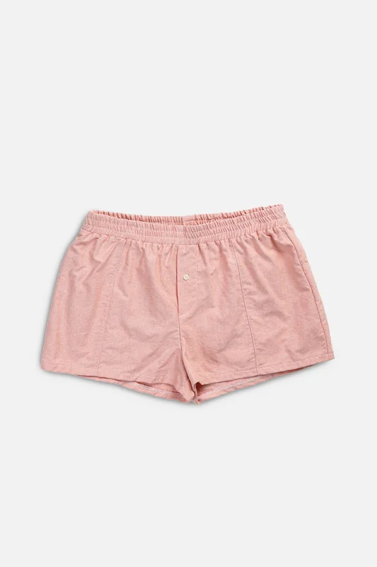 Rework Oxford Mini Boxer Shorts - XS