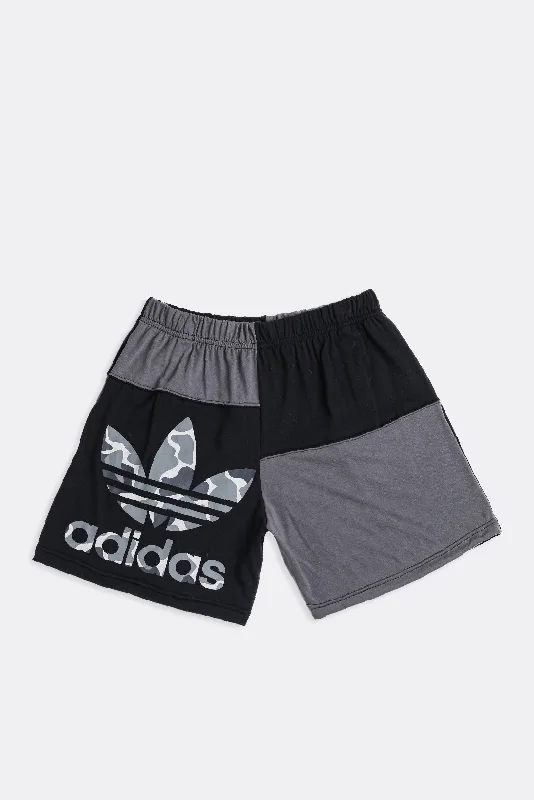 Unisex Rework Adidas Patchwork Tee Shorts - M