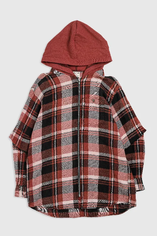 Unisex Rework Hooded Flannel - M