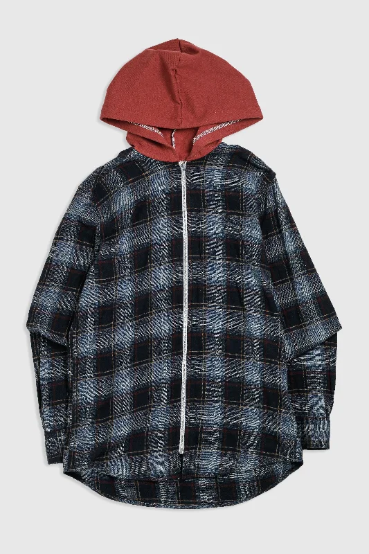 Unisex Rework Hooded Flannel - S