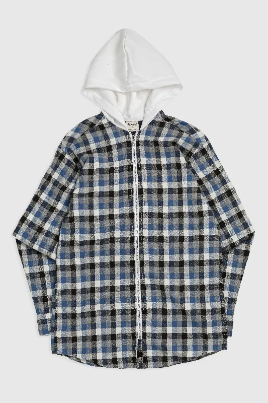 Unisex Rework Hooded Flannel - XS