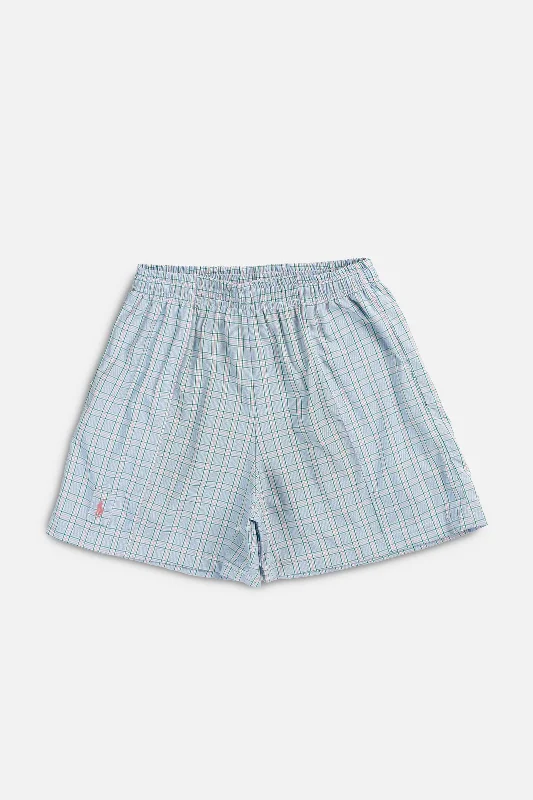 Unisex Rework Oxford Boxer Shorts - XS