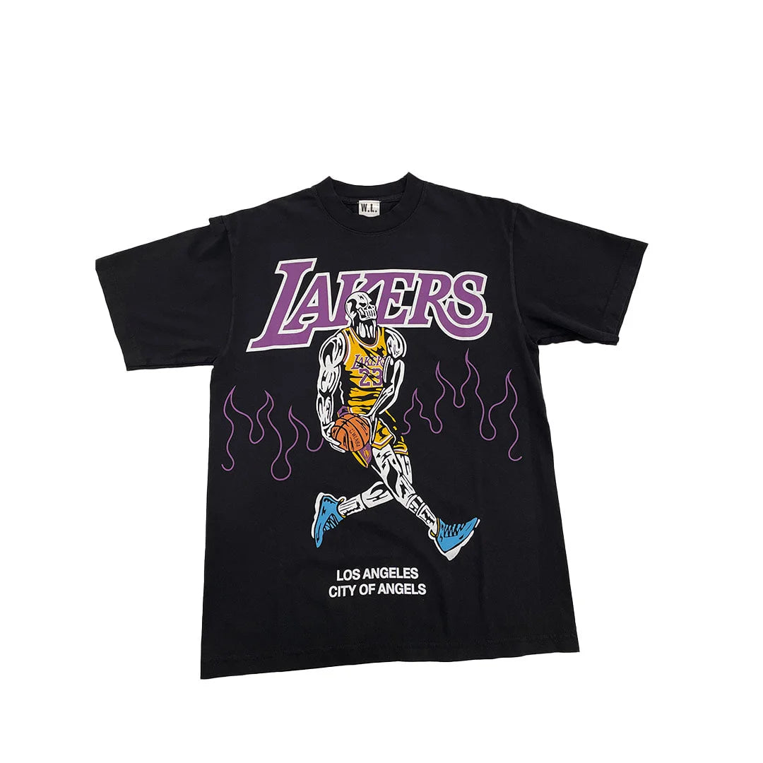 Warren Lotas Lebron James Flames T-Shirts Black