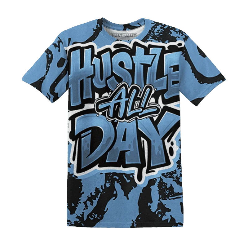 NastyJamz AM Plus Black Univercitii Blue T-Shirt Match Hustle All Day All-Over Print