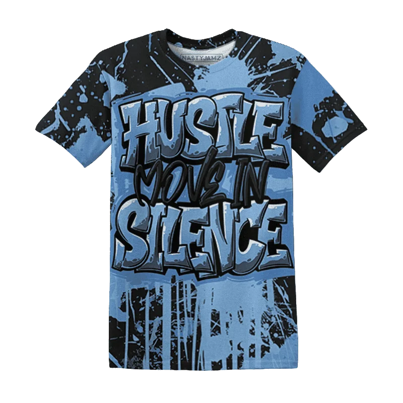 NastyJamz AM Plus Black Univercitii Blue T-Shirt Match Hustle Move In Silence All-Over Print