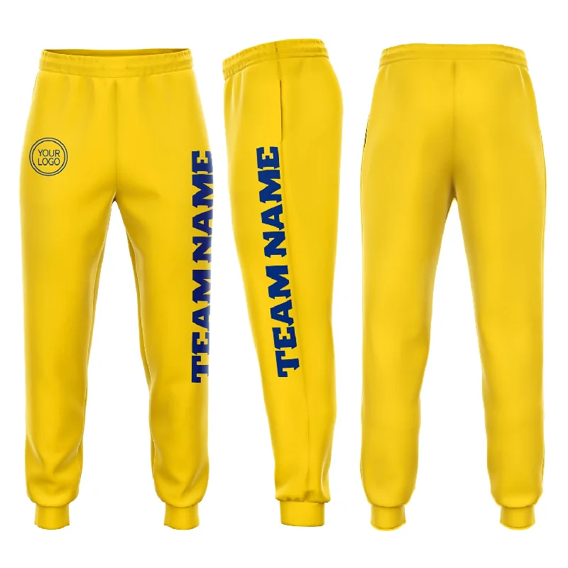 One Size Gold Royal Fleece Jogger Sweatpants