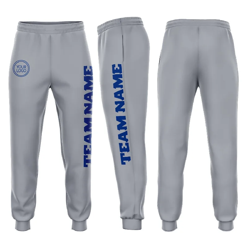 One Size Gray Royal Fleece Jogger Sweatpants