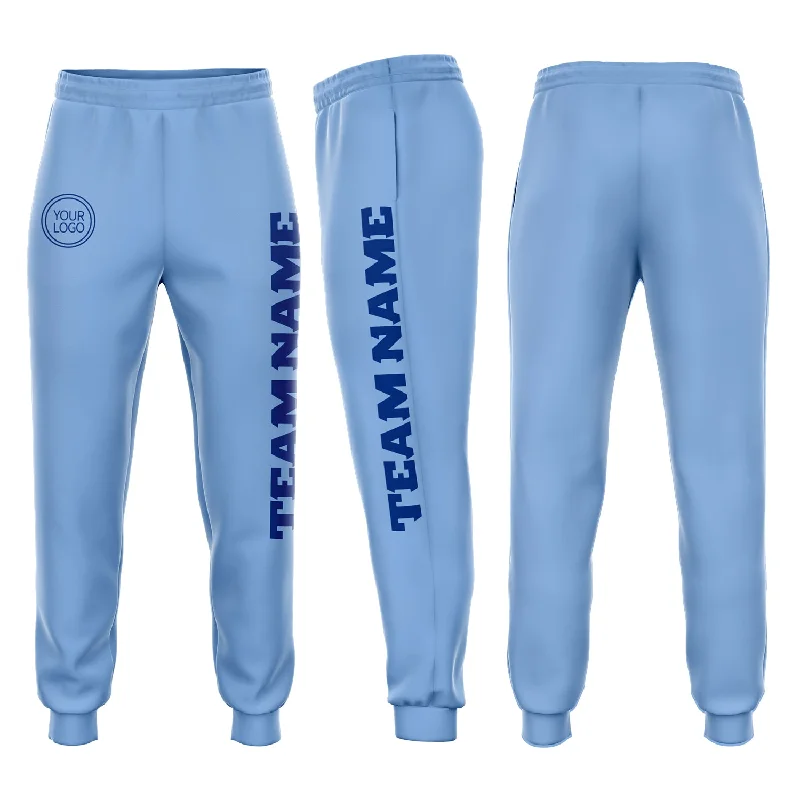 One Size Light Blue Royal Fleece Jogger Sweatpants