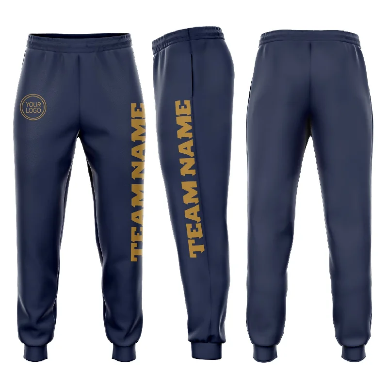 One Size Navy Old Gold Fleece Jogger Sweatpants