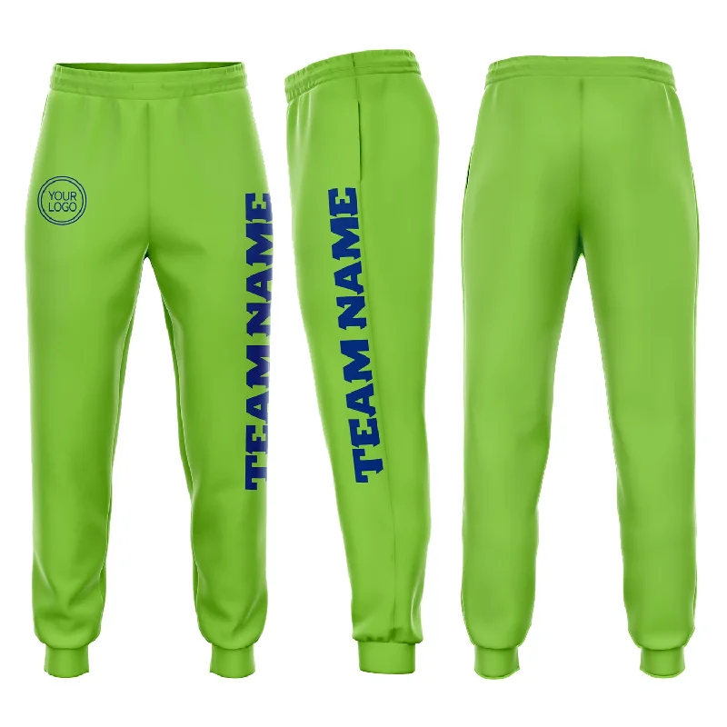 One Size Neon Green Royal Fleece Jogger Sweatpants