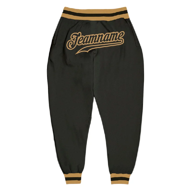 One Size Black Black-Old Gold Sports Pants