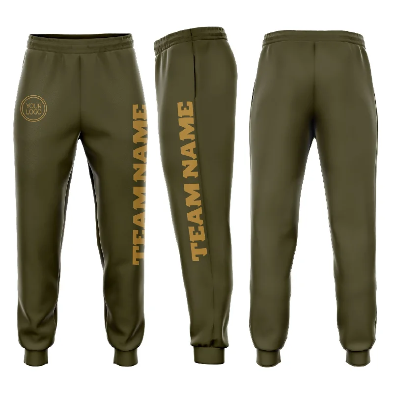 One Size Olive Old Gold Fleece Salute To Service Jogger Sweatpants