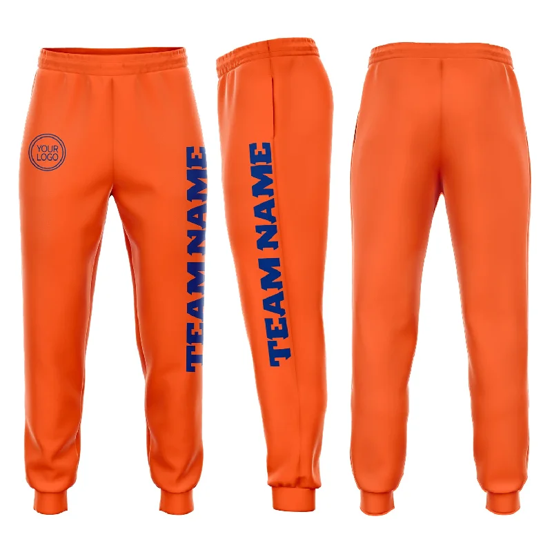 One Size Orange Royal Fleece Jogger Sweatpants