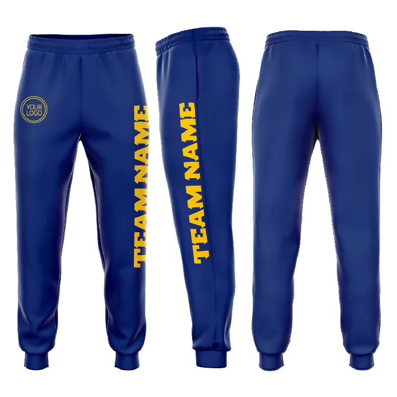 One Size Royal Gold Fleece Jogger Sweatpants