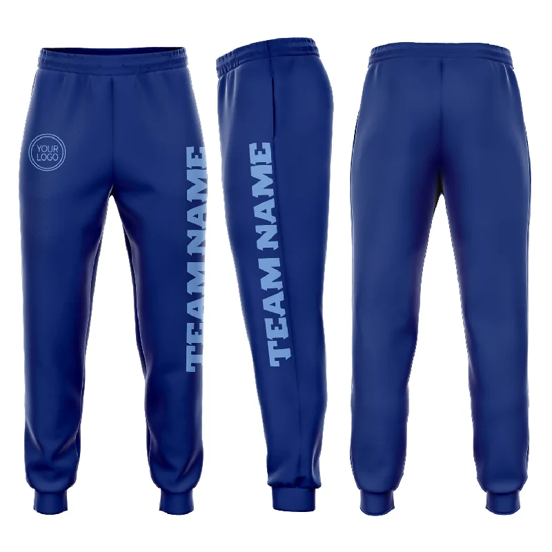 One Size Royal Light Blue Fleece Jogger Sweatpants