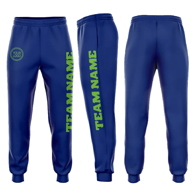 One Size Royal Neon Green Fleece Jogger Sweatpants