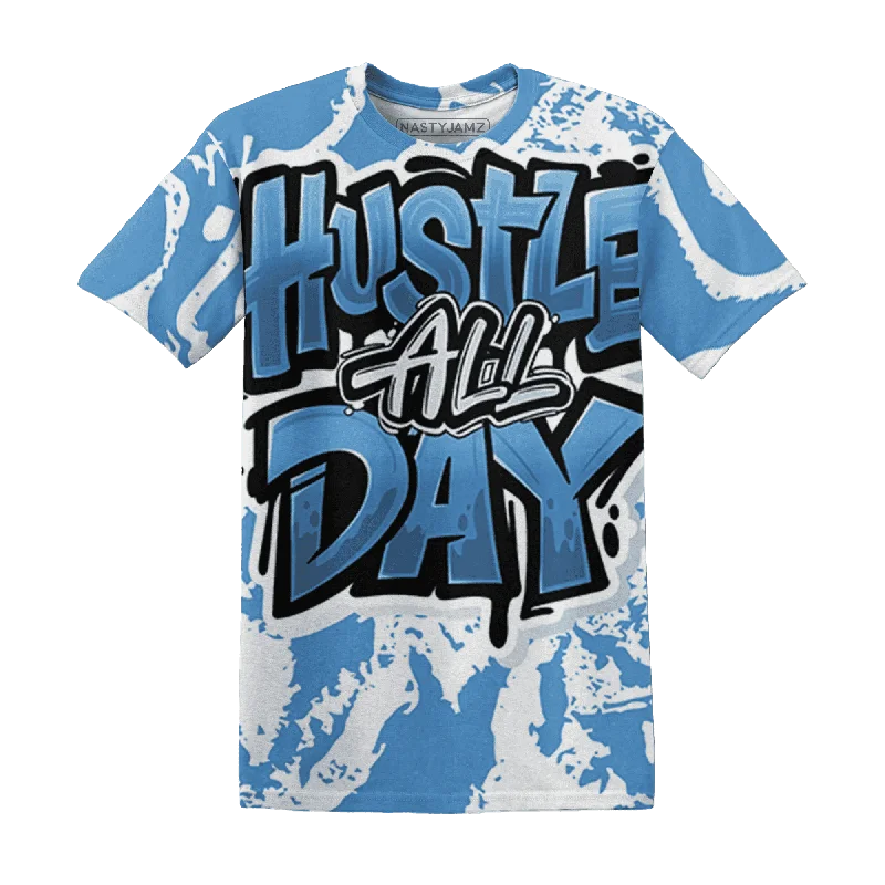 NastyJamz Carolina Blue Univercitii 17s T-Shirt Match Hustle All Day All-Over Print