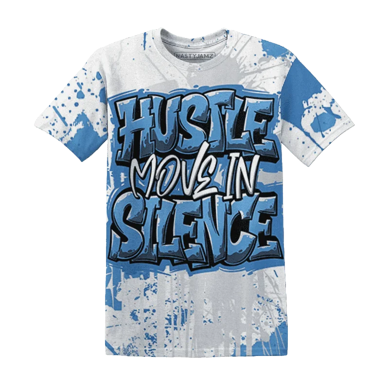 NastyJamz Carolina Blue Univercitii 17s T-Shirt Match Hustle Move In Silence All-Over Print