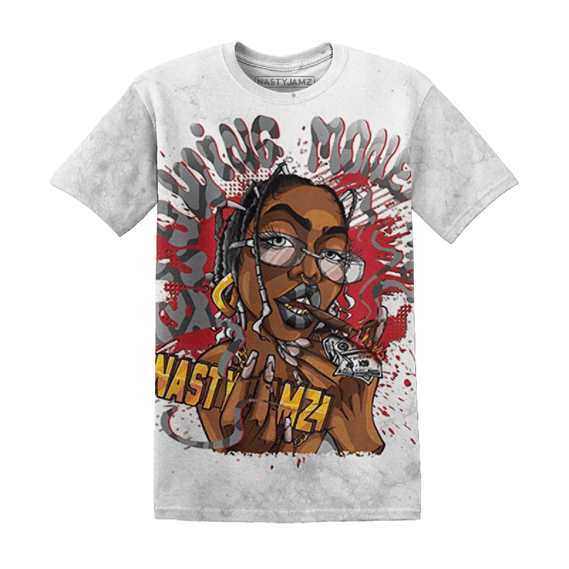 NastyJamz Cement Grey 3s T-Shirt Match Blowing Money Fast Girl All-Over Print