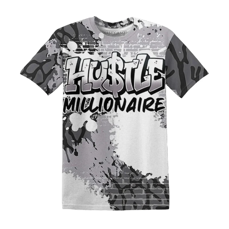 NastyJamz Cement Grey 3s T-Shirt Match Hustle Millionaire All-Over Print