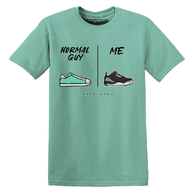 Green Glow 3s NastyJamz Premium T Shirt Match Normal Guy Shoe