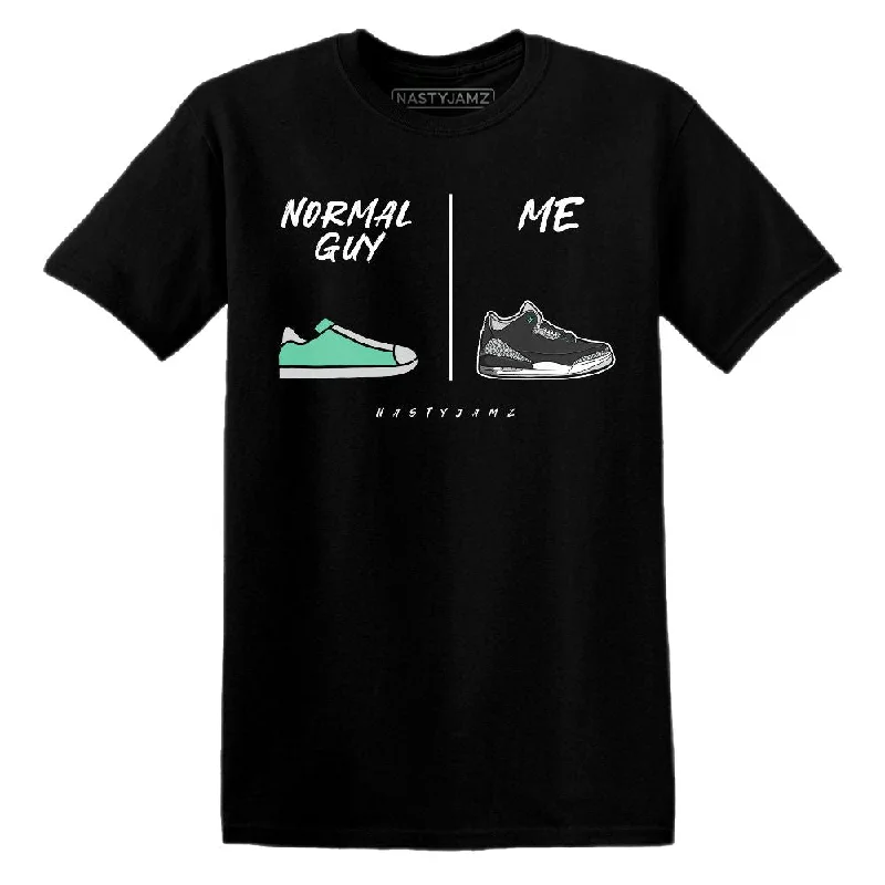 Green Glow 3s NastyJamz T-Shirt Match Normal Guy Shoe