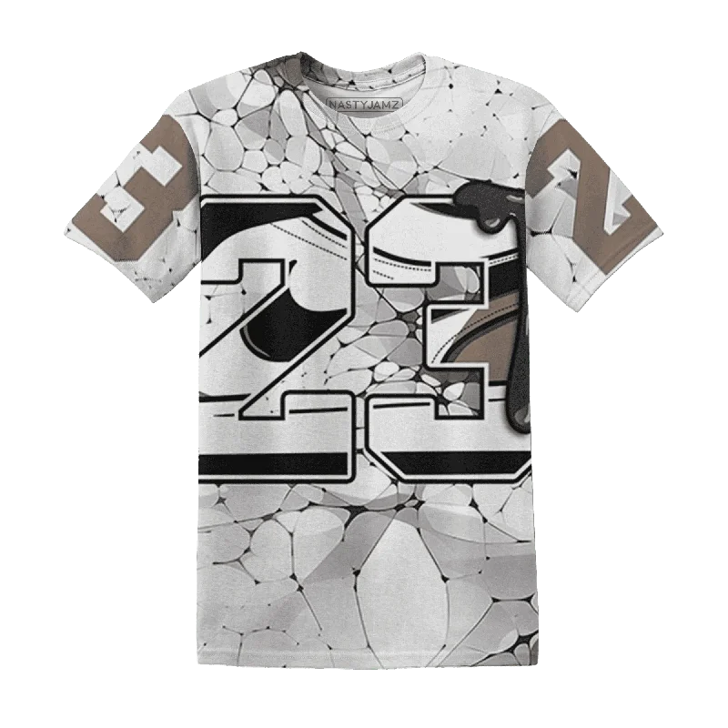 NastyJamz Low Mocha 1s T-Shirt Match 23 Sneaker All-Over Print