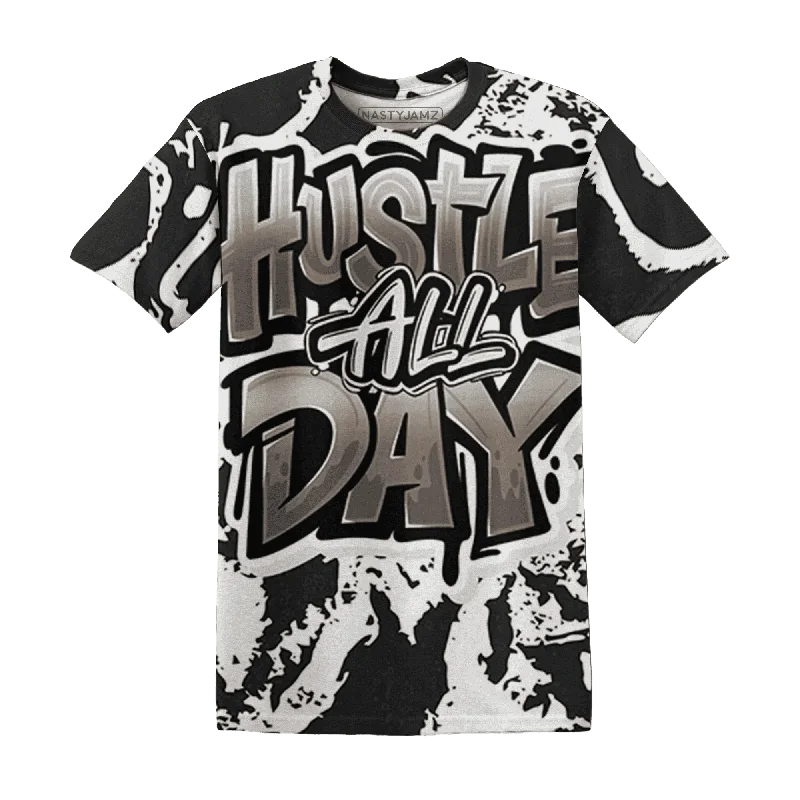 NastyJamz Low Mocha 1s T-Shirt Match Hustle All Day All-Over Print