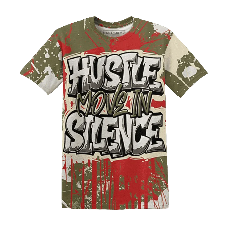 NastyJamz Medium Olive 1s T-Shirt Match Hustle Move In Silence All-Over Print